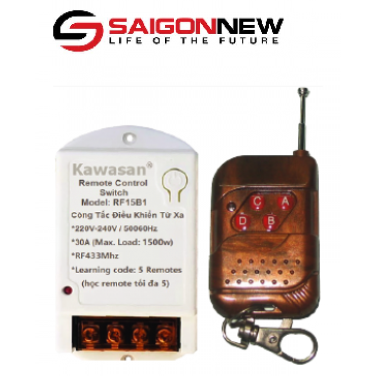 CÔNG TẮC ĐIỀU KHIỂN TỪ XA RF15-RM01