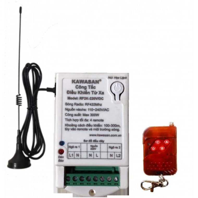 CÔNG TẮC ĐIỀU KHIỂN TỪ XA RF2KB 220V-RM01B