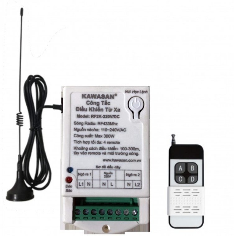 CÔNG TẮC ĐIỀU KHIỂN TỪ XA RF2KB 220V-RM4B