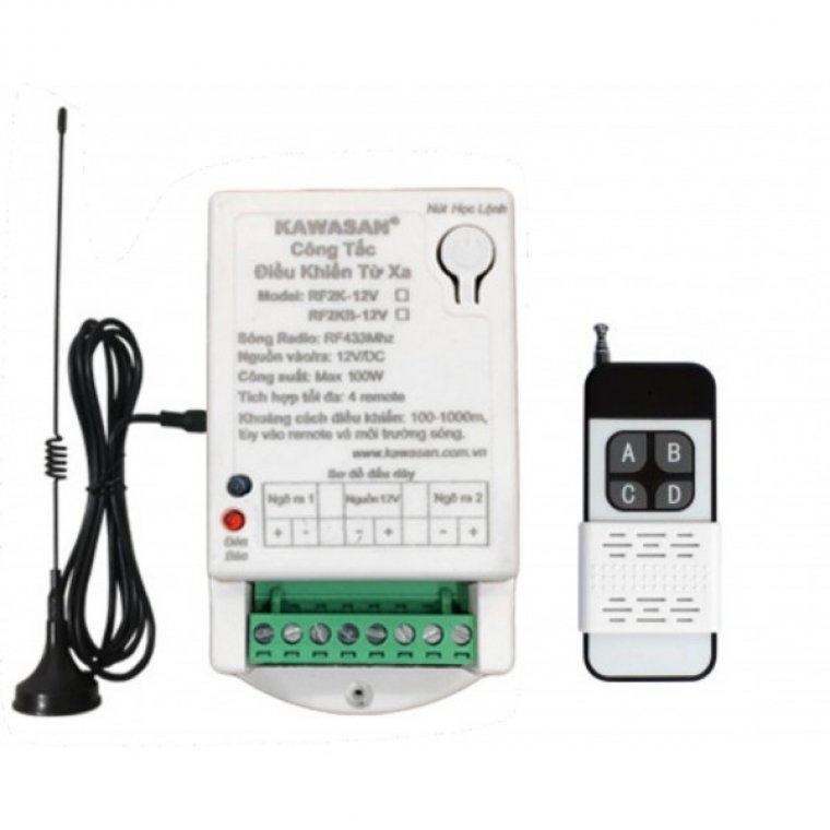 CÔNG TẮC ĐIỀU KHIỂN TỪ XA RF2KB 12V-RM4B