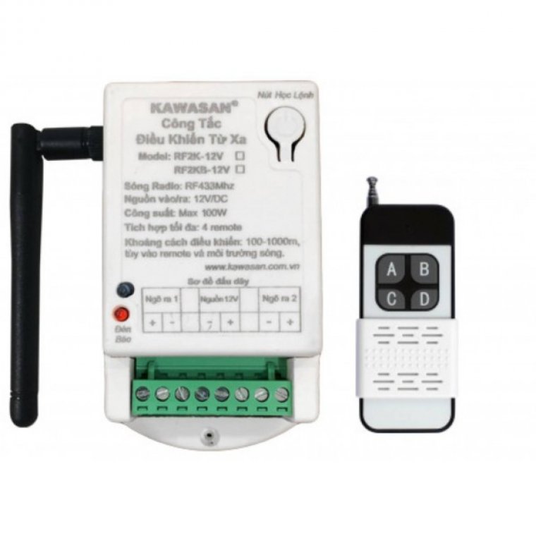 CÔNG TẮC ĐIỀU KHIỂN TỪ XA  RF2K 12V-RM4B