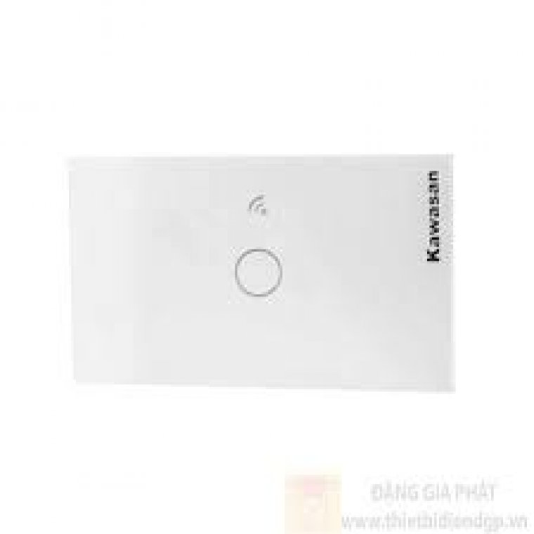 CÔNG TẮC CẢM ỨNG MẶT CHỮ NHẬT - KAWASAN - CT1C-WIFI - KÍNH TRẮNG / ĐEN - VIỀN VÀNG / BẠC 