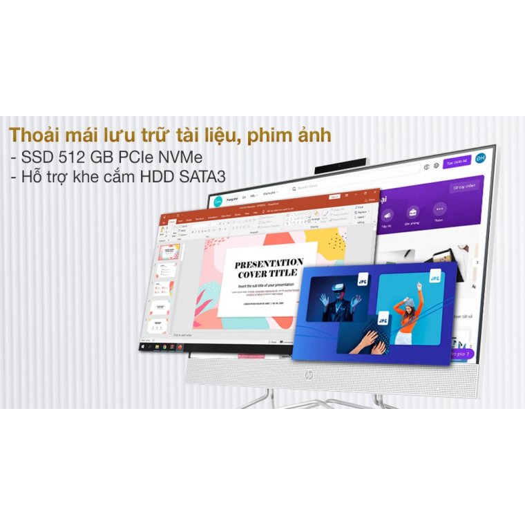 Máy tính để bàn HP AIO 24 df1034d i3 1125G4 (4B6E7PA)