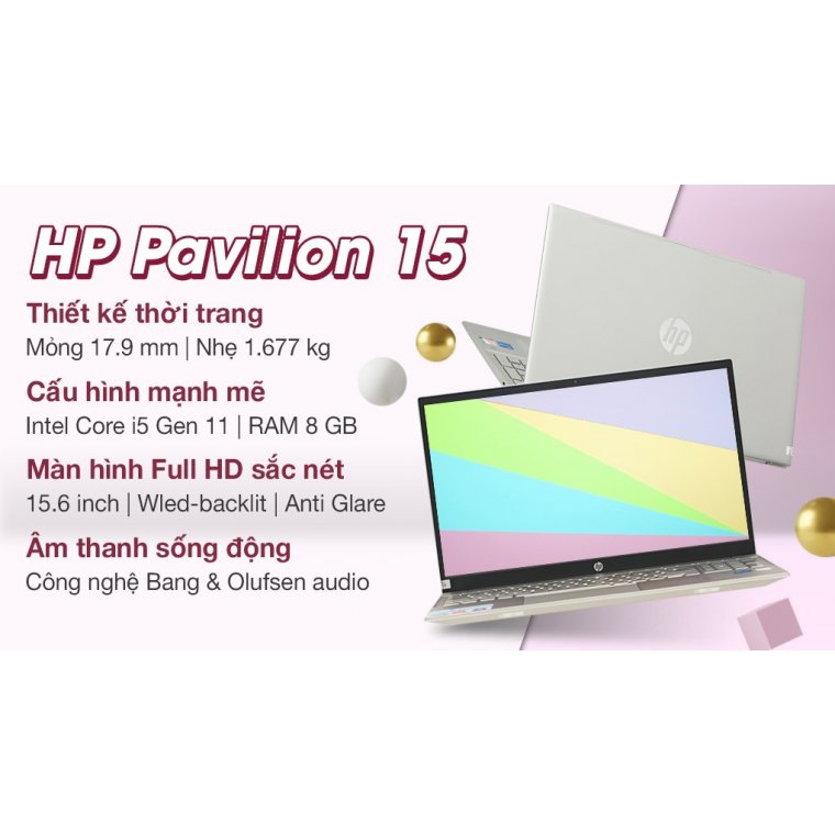 Laptop HP Pavilion 15 eg0505TU i5 1135G7/8GB/512GB/Win10 (46M02PA)