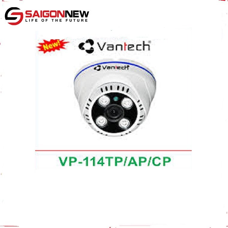 Camera Dome HDTVI hồng ngoại 2.0 Megapixel VANTECH VP-114TP