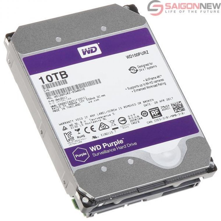 Ổ cứng Western Digital Purple 10TB 3.5