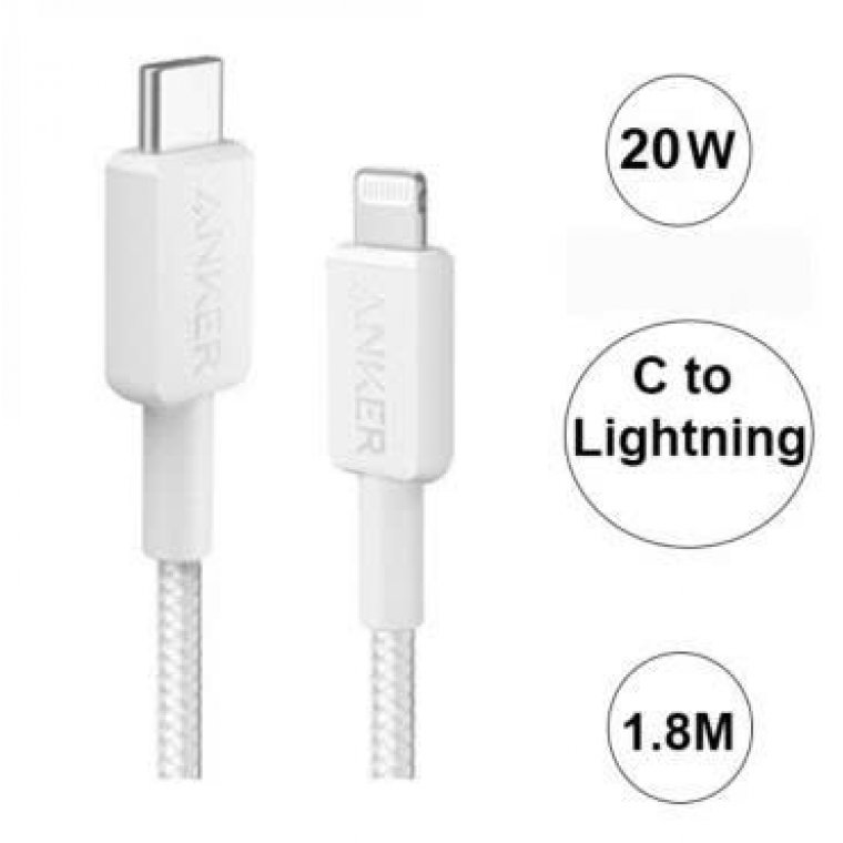 Cáp sạc Anker 542 C-L 0.9m TPE Bio-Based Trắng (White) Mã sản phẩm: B2B_A80B1