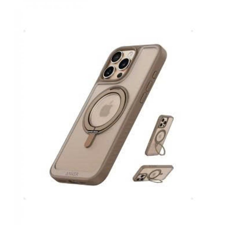 Ốp lưng Anker MagGo Magnetic 360° Ring Stand iPhone 16 Pro Max Titanium Golden B2B_A90H1HBC